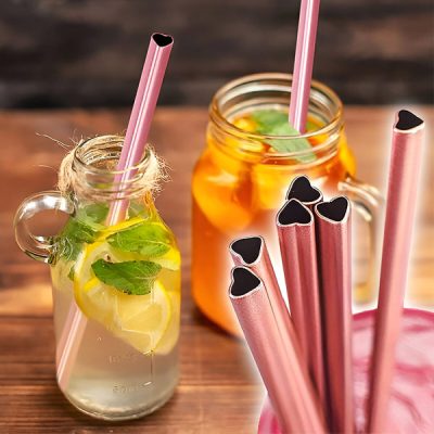 Paie romantice reutilizabile în formă de inimă | HEARTSTRAW